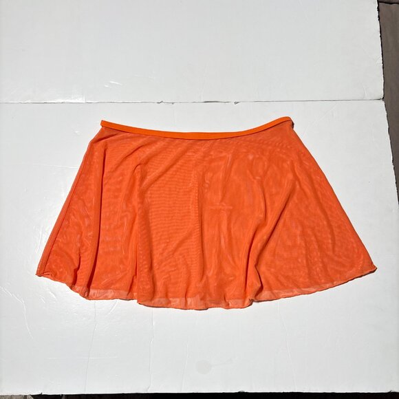 Women's Orange Mesh Skirt Cover Up for Bathing Suit Size Medium - Picture 3 of 5